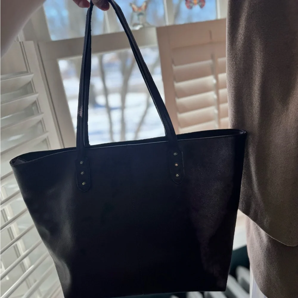 Brownish/maroon Ralph Lauren Cowhide Leather Studded Tote Bag - Picture 7 of 13